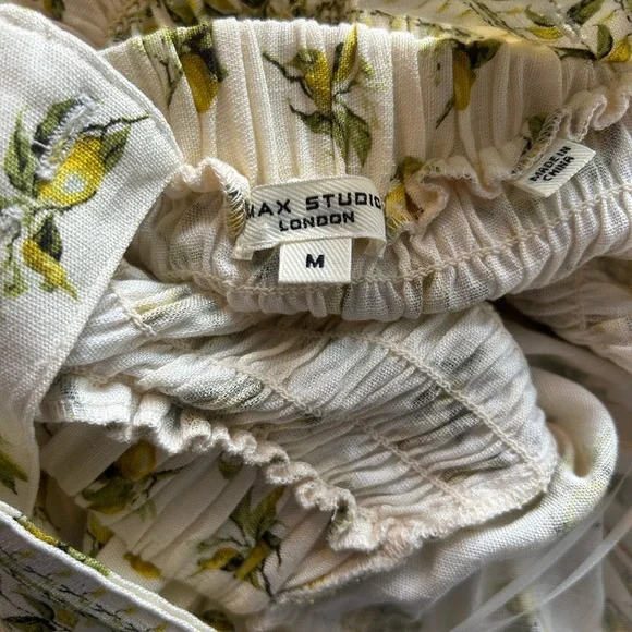 Max Studio Cream and Yellow Floral Skirt - Picture 3 of 4